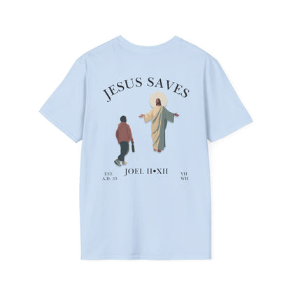 JESUS SAVES – Return to Me T-Shirt (Joel 2:12) | Back Print V2