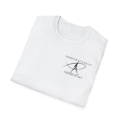 JESUS SAVES – Carried by Christ T-Shirt (Luke 15:6) | Back Print V2