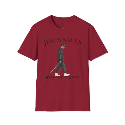 JESUS SAVES – Faith Not Sight T-Shirt (II Corinthians 5:7)