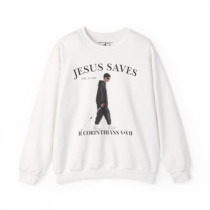 JESUS SAVES – Faith Not Sight Crewneck (II Corinthians 5:7)