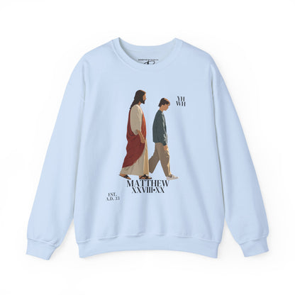 I AM WITH YOU ALWAYS Crewneck (Matthew 28:20) | Front Print Only