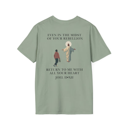 JESUS SAVES – Return to Me T-Shirt (Joel 2:12)