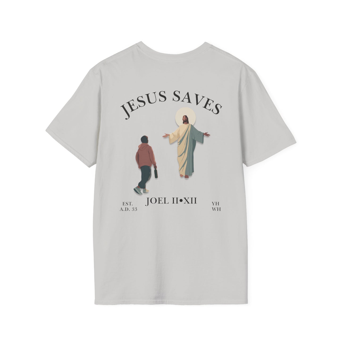JESUS SAVES – Return to Me T-Shirt (Joel 2:12) | Back Print V2