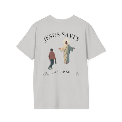 JESUS SAVES – Return to Me T-Shirt (Joel 2:12) | Back Print V2
