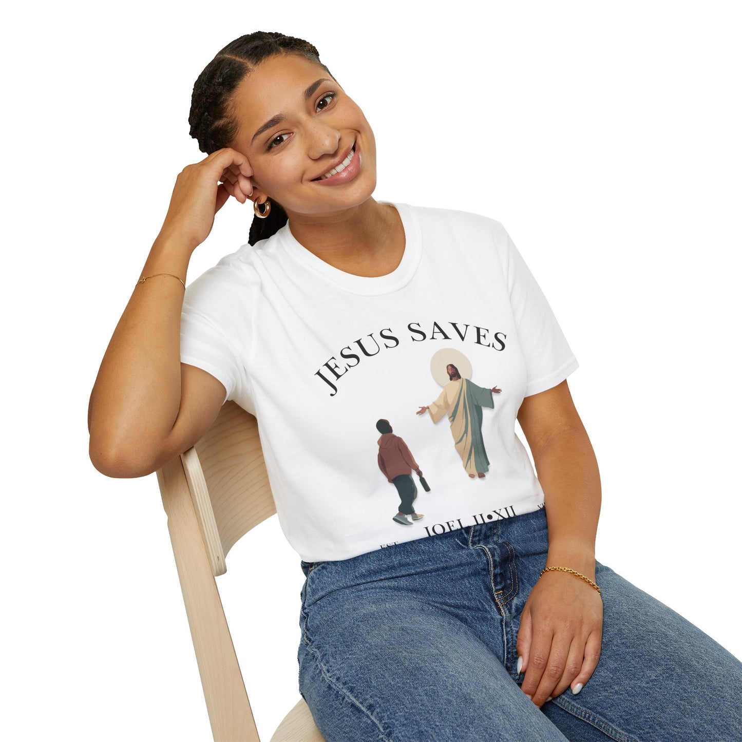 JESUS SAVES – Return to Me T-Shirt (Joel 2:12) | Front Print Only