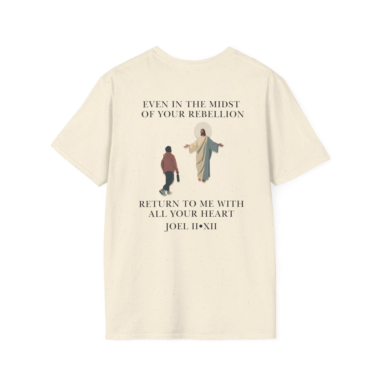 JESUS SAVES – Return to Me T-Shirt (Joel 2:12) | Back Print