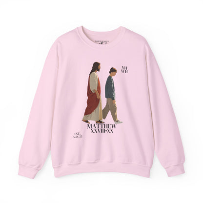 I AM WITH YOU ALWAYS Crewneck (Matthew 28:20) | Front Print Only