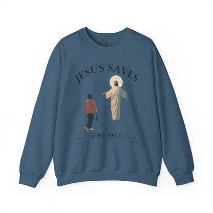 JESUS SAVES – Return to Me Crewneck (Joel 2:12) | Front Print Only