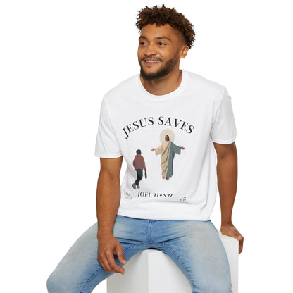JESUS SAVES – Return to Me T-Shirt (Joel 2:12) | Front Print Only