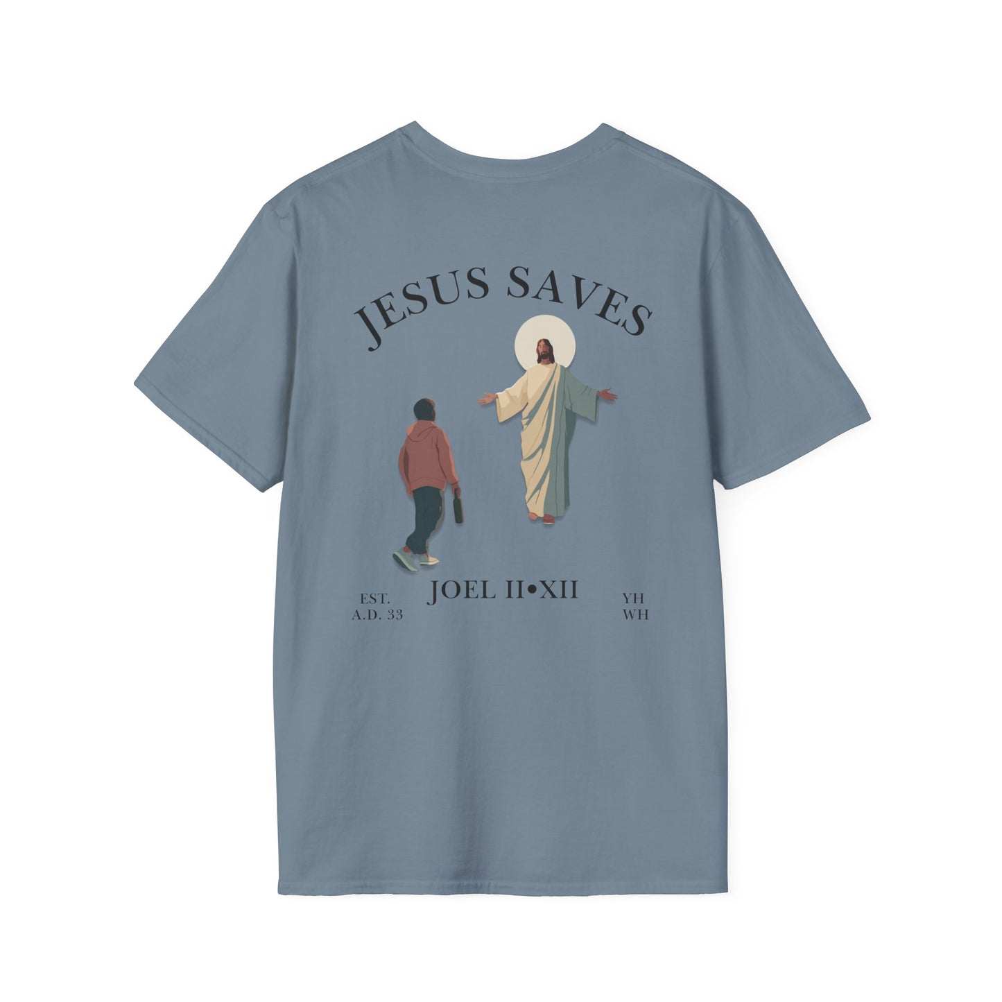 JESUS SAVES – Return to Me T-Shirt (Joel 2:12) | Back Print V2