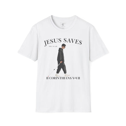 JESUS SAVES – Faith Not Sight T-Shirt (II Corinthians 5:7)