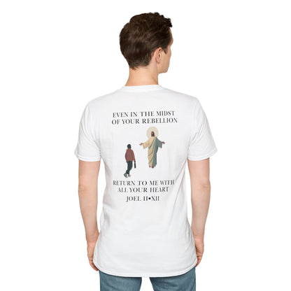 JESUS SAVES – Return to Me T-Shirt (Joel 2:12)