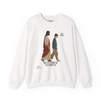 I AM WITH YOU ALWAYS Crewneck (Matthew 28:20) | Front Print Only