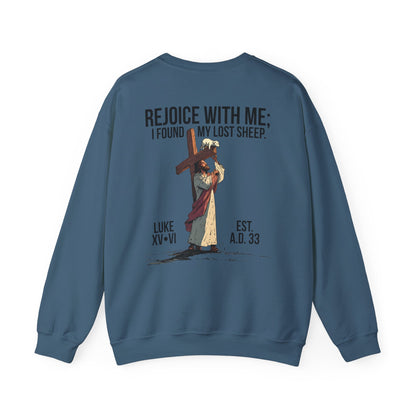 JESUS SAVES - Carried by Christ Crewneck (Luke 15:6)
