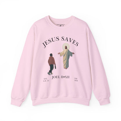 JESUS SAVES – Return to Me Crewneck (Joel 2:12)