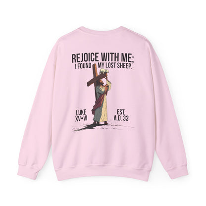 JESUS SAVES - Carried by Christ Crewneck (Luke 15:6)