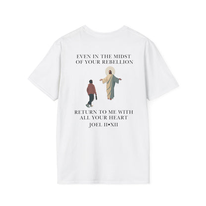 JESUS SAVES – Return to Me T-Shirt (Joel 2:12)