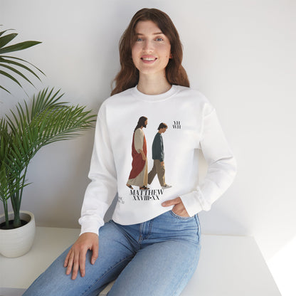 I AM WITH YOU ALWAYS Crewneck (Matthew 28:20) | Front Print Only
