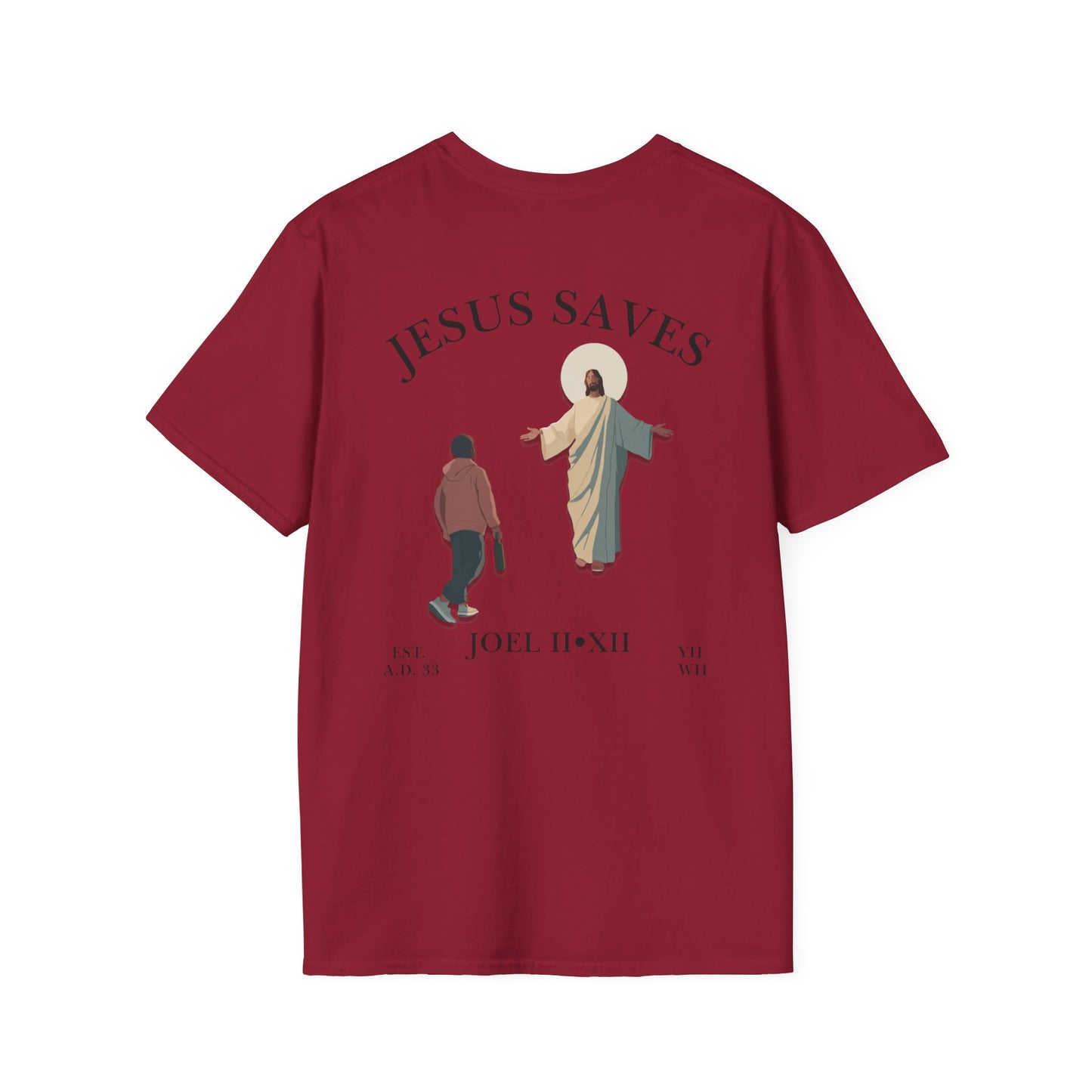 JESUS SAVES – Return to Me T-Shirt (Joel 2:12) | Back Print V2