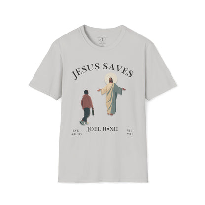 JESUS SAVES – Return to Me T-Shirt (Joel 2:12) | Front Print Only