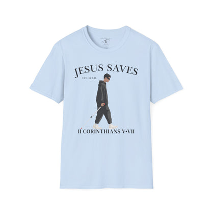 JESUS SAVES – Faith Not Sight T-Shirt (II Corinthians 5:7)