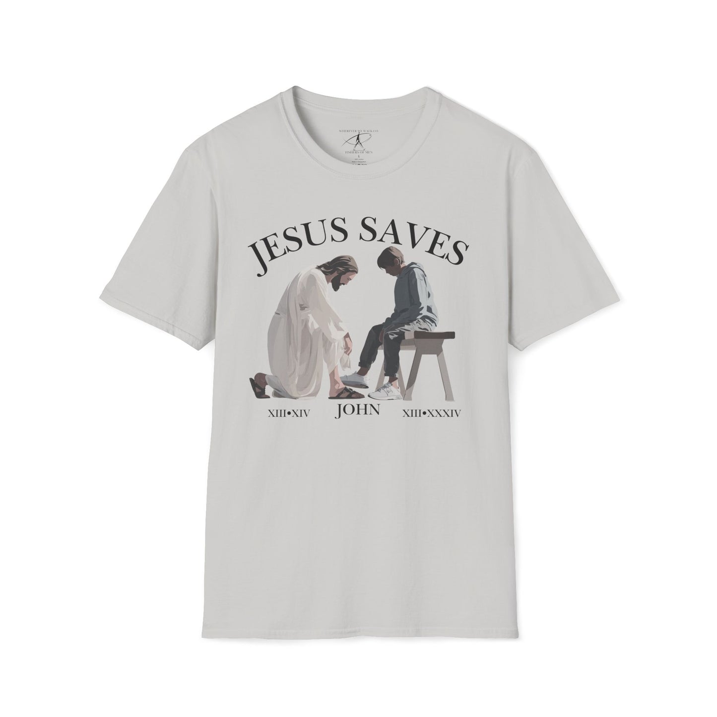 JESUS SAVES – Servant King T-Shirt (John 13) | Front Print Only