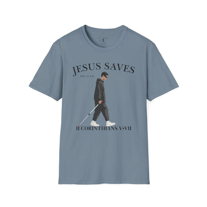 JESUS SAVES – Faith Not Sight T-Shirt (II Corinthians 5:7)