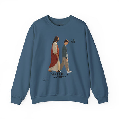 I AM WITH YOU ALWAYS Crewneck (Matthew 28:20) | Front Print Only