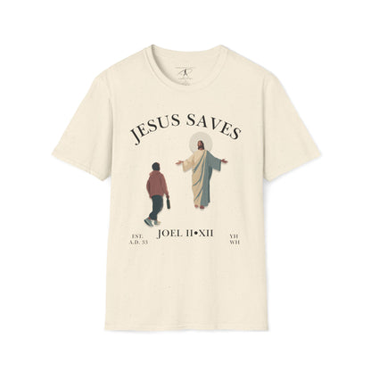 JESUS SAVES – Return to Me T-Shirt (Joel 2:12) | Front Print Only