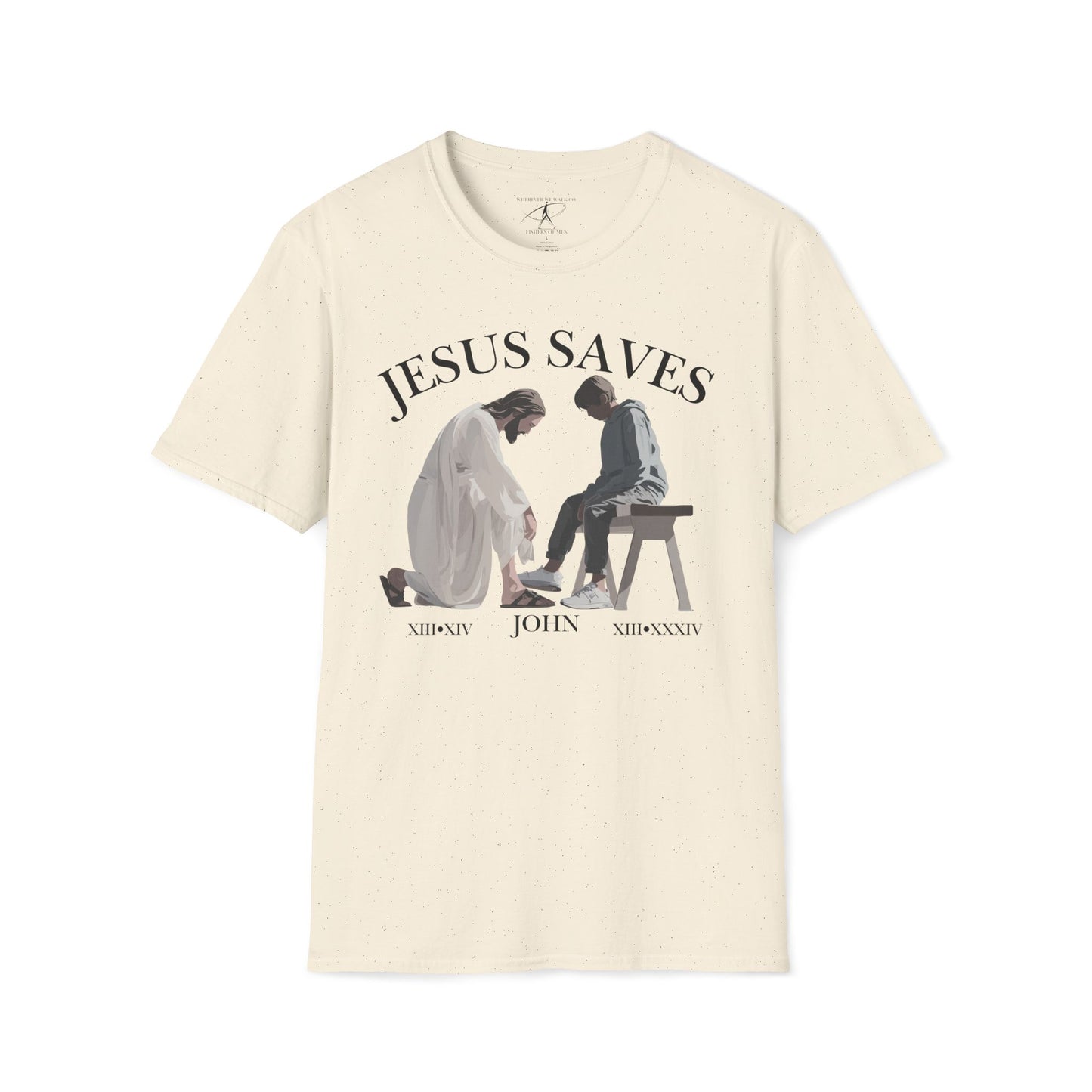 JESUS SAVES – Servant King T-Shirt (John 13) | Front Print Only