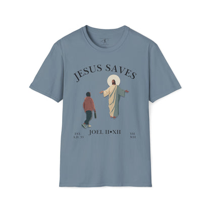 JESUS SAVES – Return to Me T-Shirt (Joel 2:12) | Front Print Only