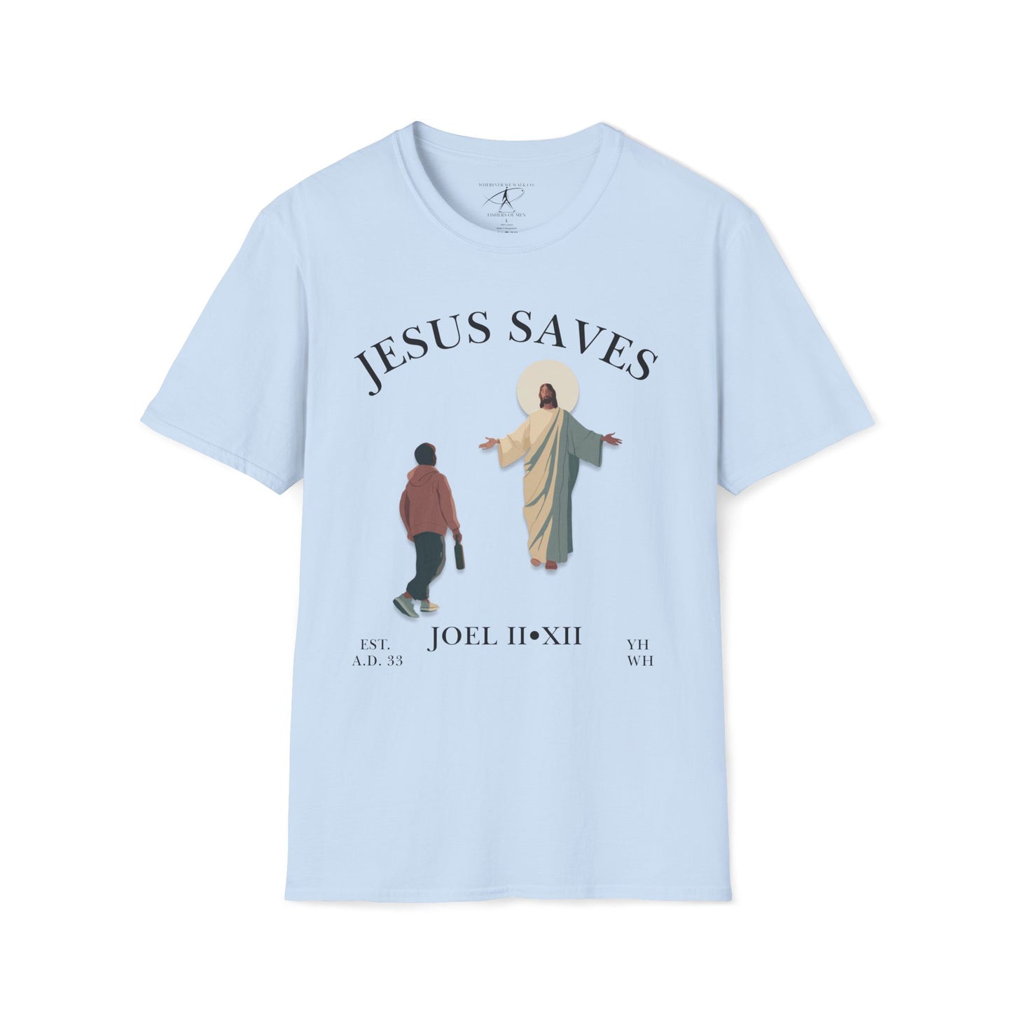 JESUS SAVES – Return to Me T-Shirt (Joel 2:12) | Front Print Only