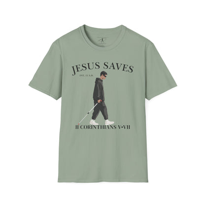 JESUS SAVES – Faith Not Sight T-Shirt (II Corinthians 5:7)