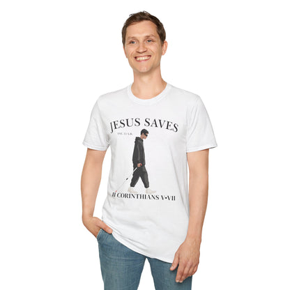 JESUS SAVES – Faith Not Sight T-Shirt (II Corinthians 5:7)